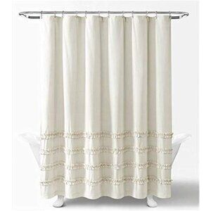 Vintage Stripe Yarn Dyed Cotton Shower Curtain, 72" x 72", Neutral